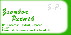 zsombor putnik business card